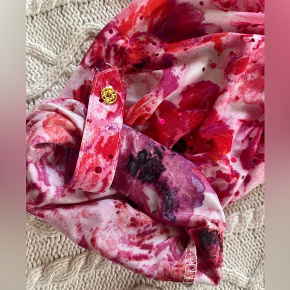 Floral Button Down Shirt - Red and Pink Gold Buttons - Picture 10 of 16